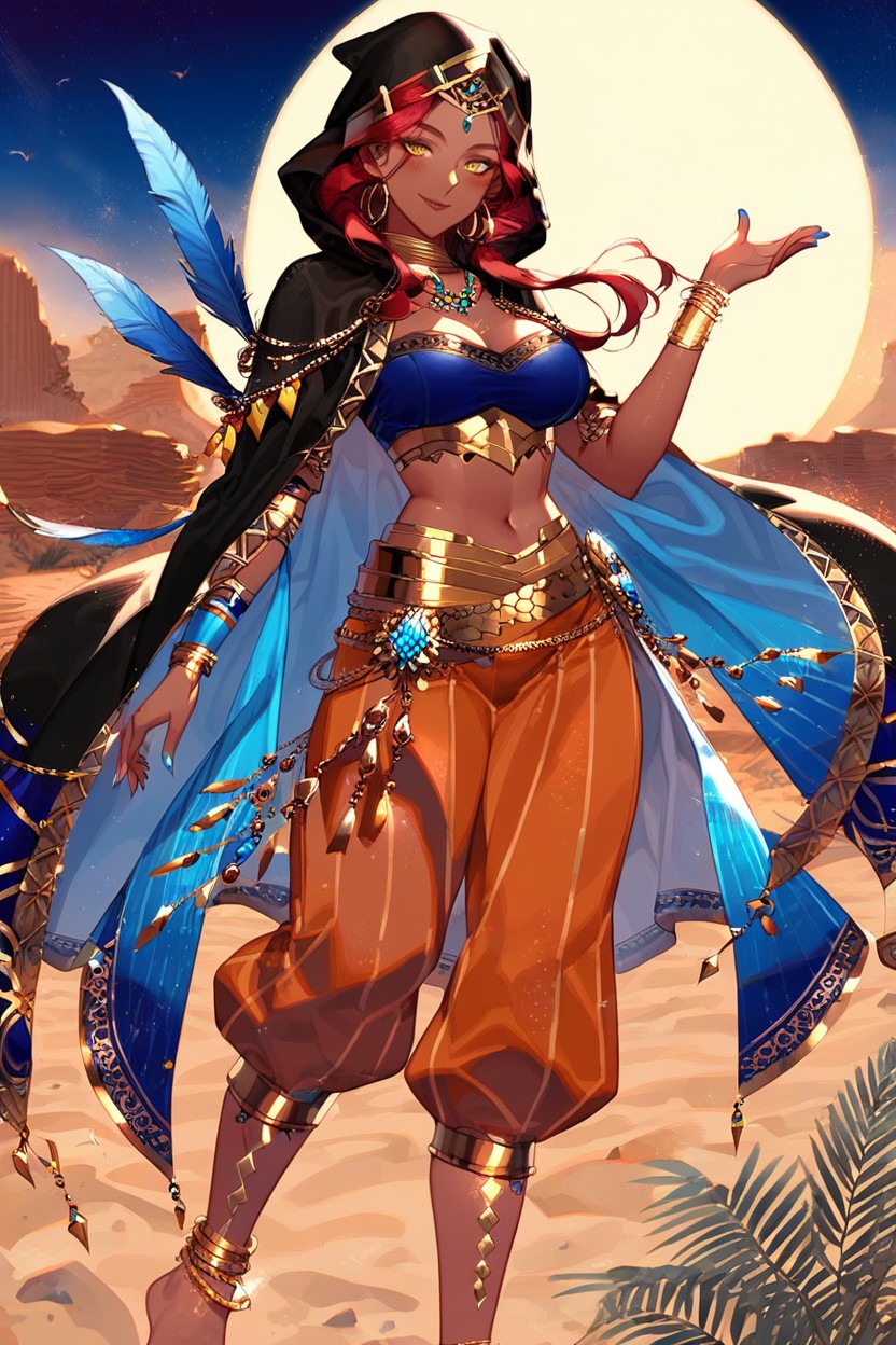 Dark Eyeliner, Large Breasts, Bare Feet Hentai AI Porn