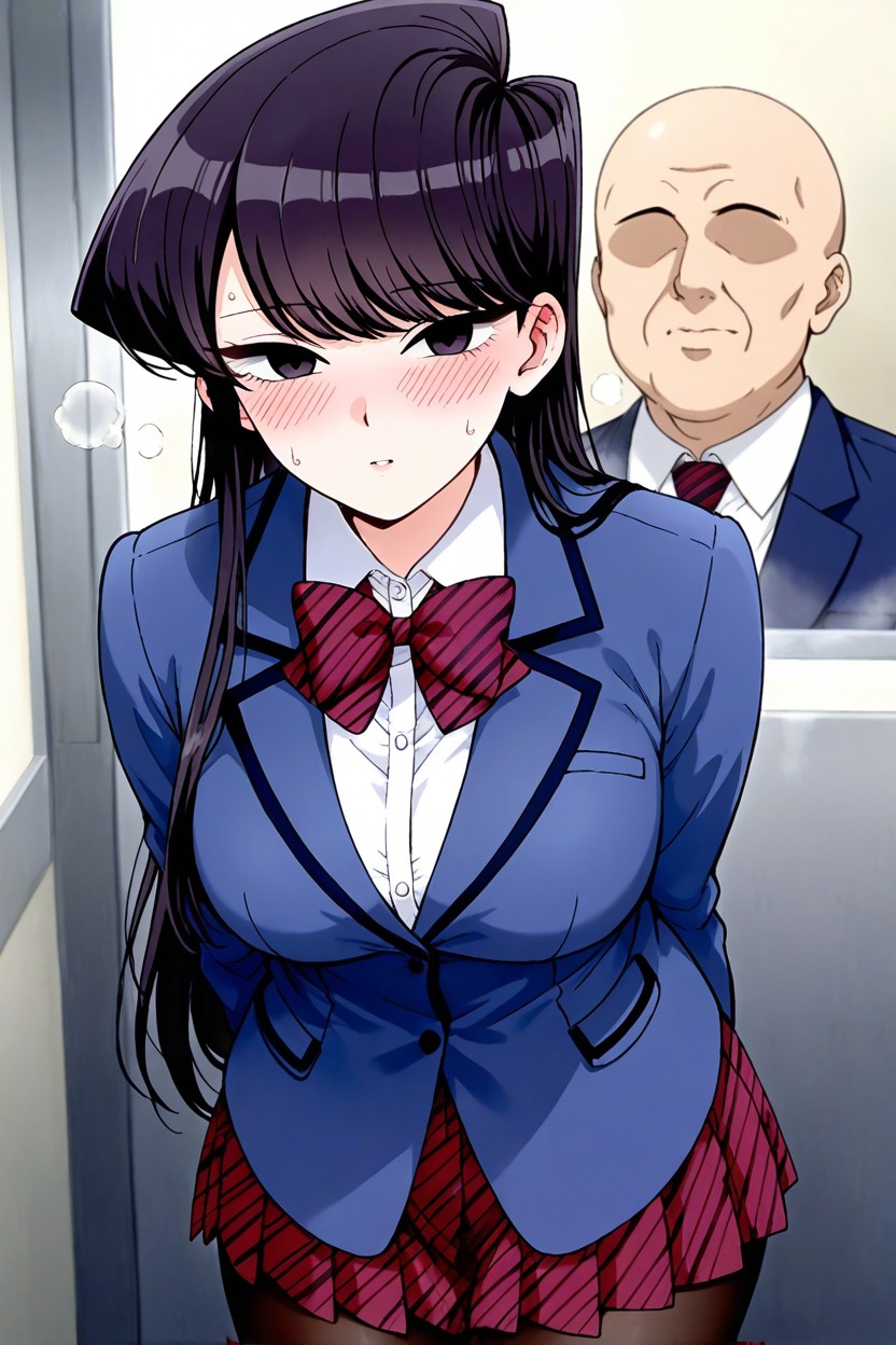 Blush, Waist, Red Skirt Hentai AI Porn