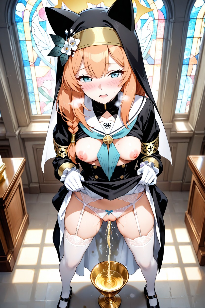 Small Breasts, Spread Legs, Cupless Dress Hentai AI Porn