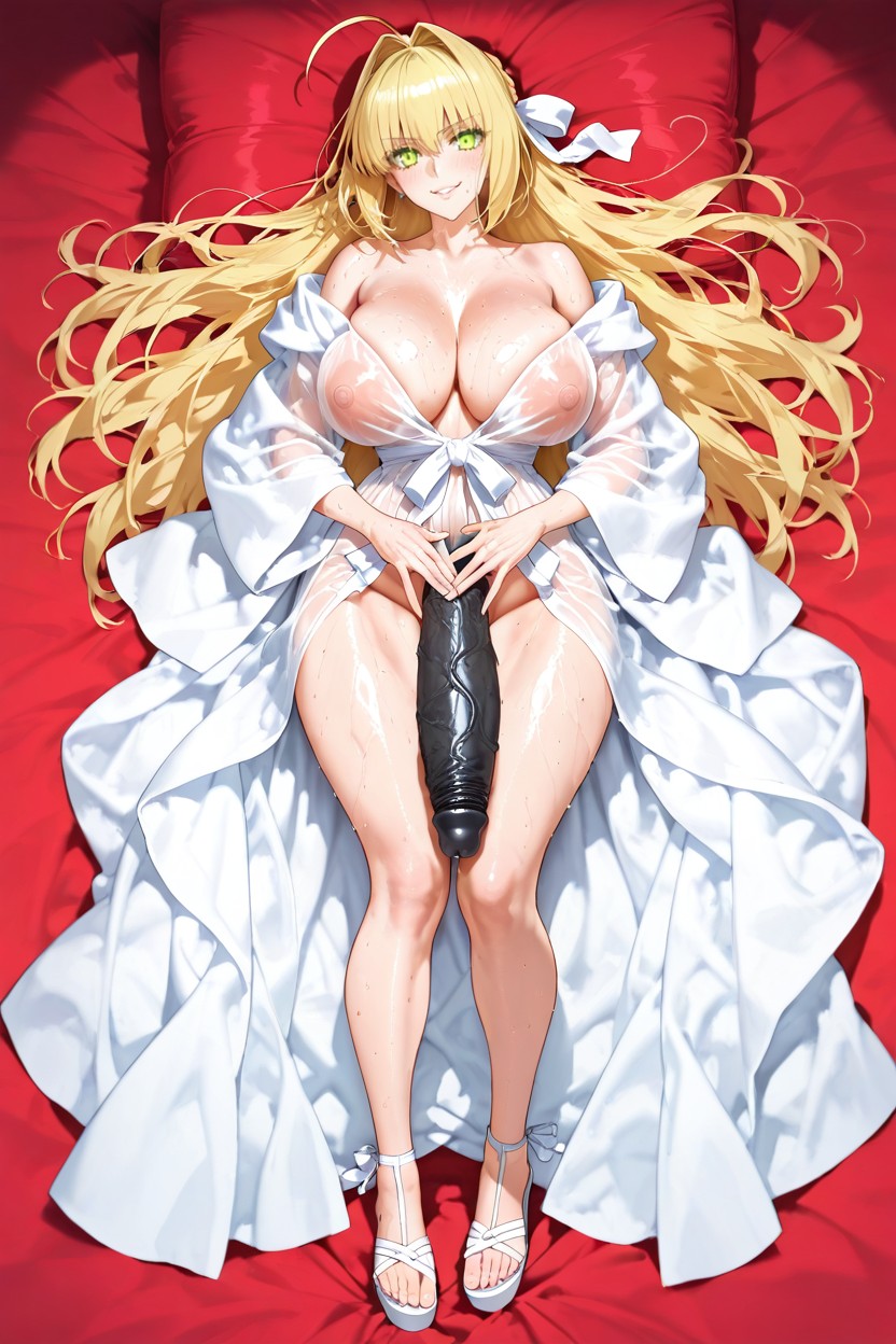 Glowing Eyes, Green Eyes, Relaxed Hentai AI Porn