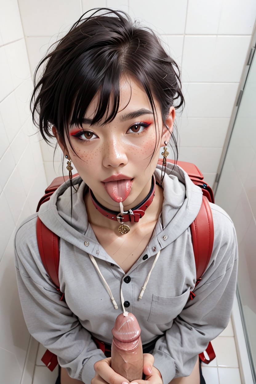 Dutiful, Public Bathroom, Quickie Hentai AI Porn