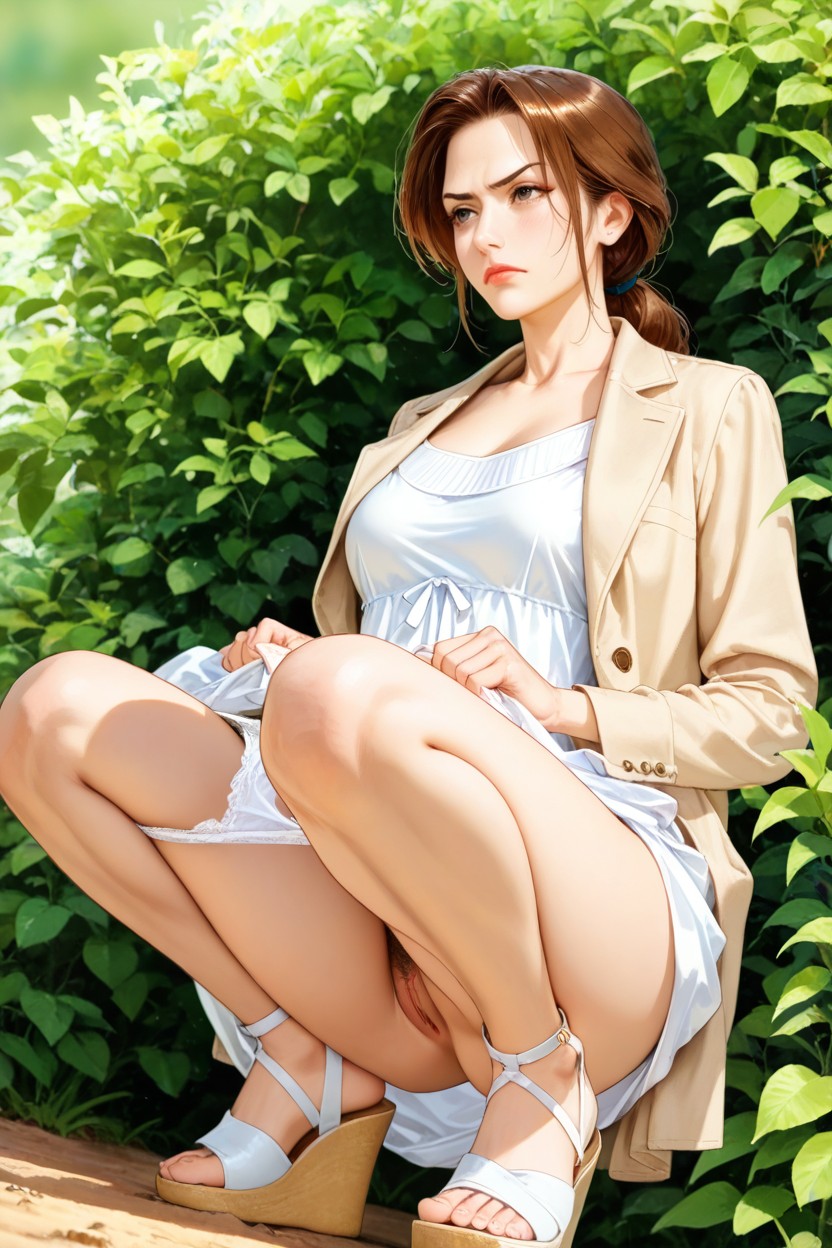 Want To Pee, Alone In Frame, Light Outlines Body Shapes Hentai AI Porn