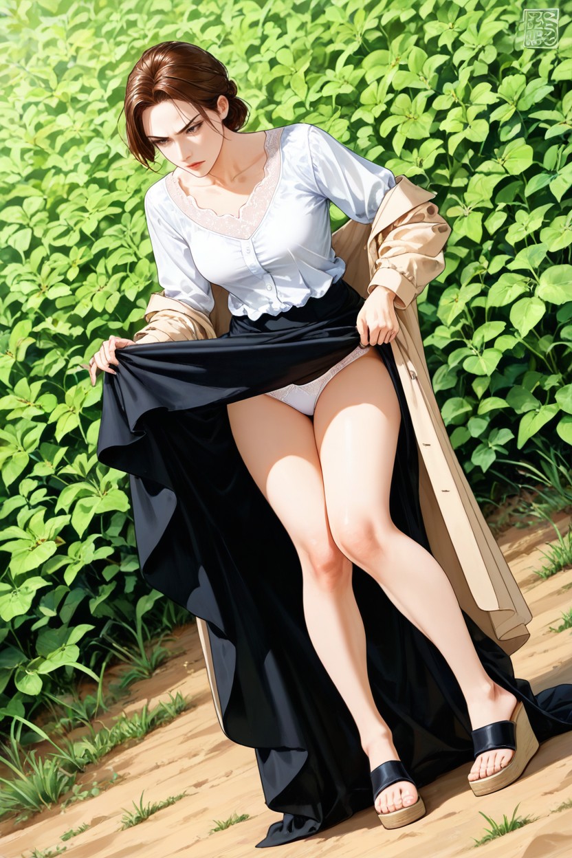 Wants To Pee, In Bushes, Well Fit Legs Hentai AI Porn