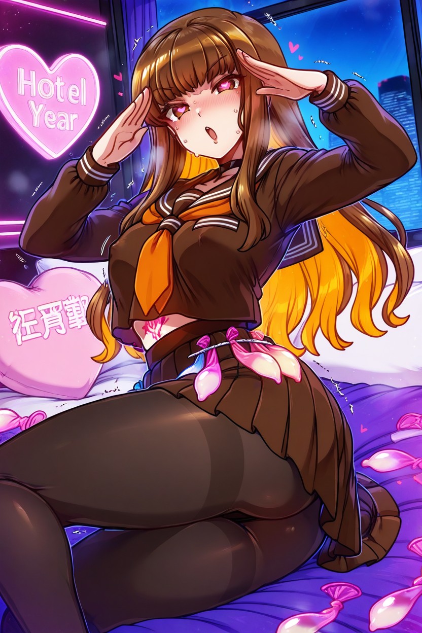 Night Time, Pov, Brown Skirt Hentai AI Porn