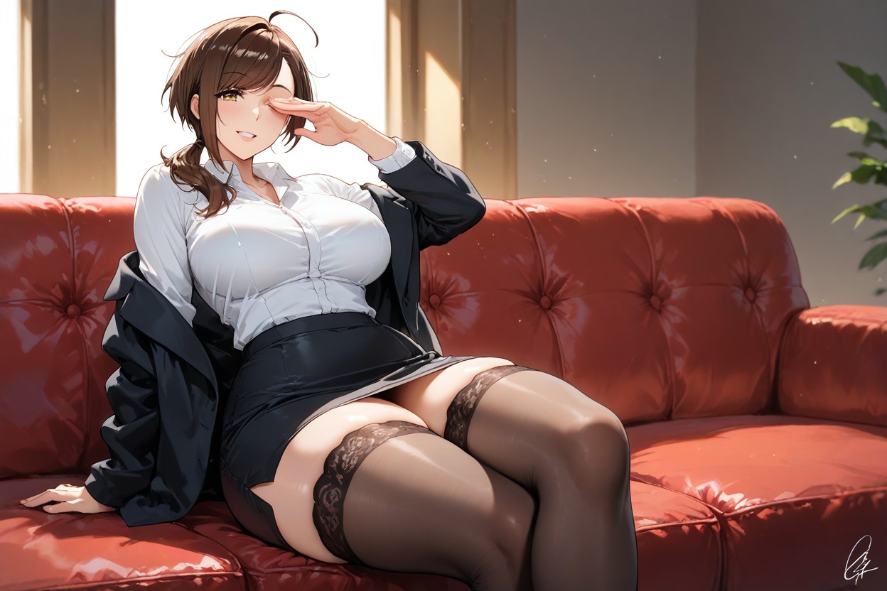 No Spiky Hair, No Twin Tails, Golden Eyes Hentai AI Porn