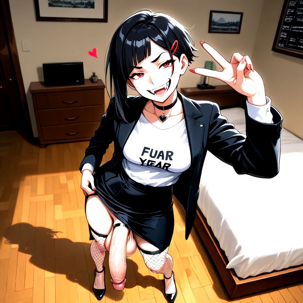 Natural Lighting, Black Hair, American Hentai AI Porn