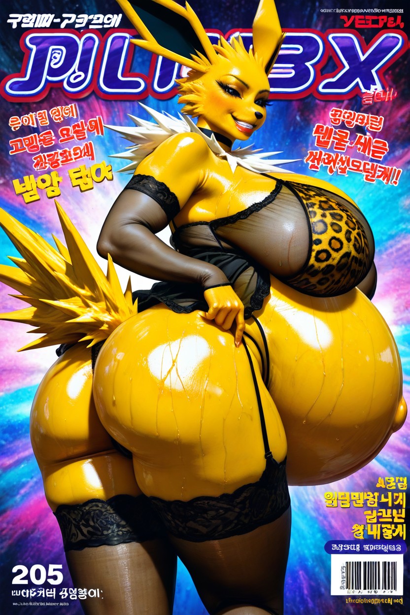 Fashion Magazine Cover, Erotic Pose, Arm Sleeves Hentai AI Porn
