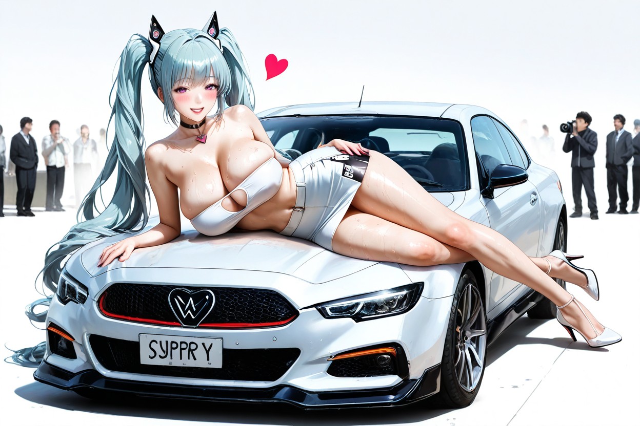 White, Choker, Erect Nipple Hentai AI Porn