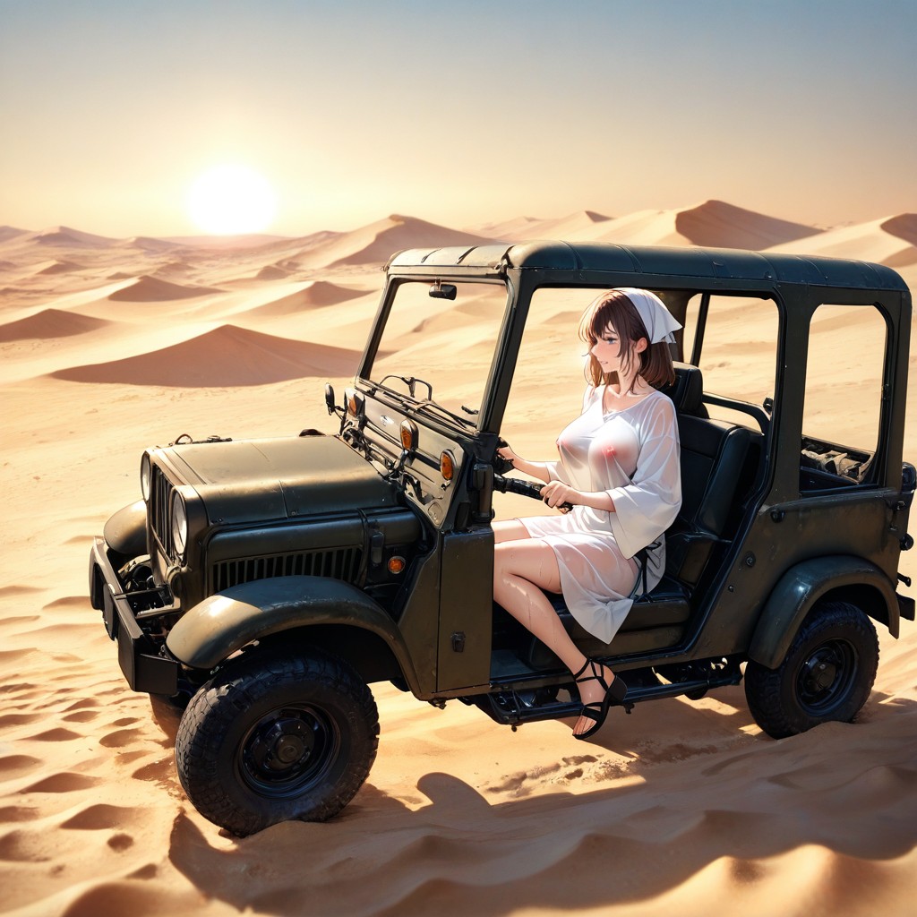 Detailed, Desert Shimmer, Wispy Hair Bangs Hentai AI Porn