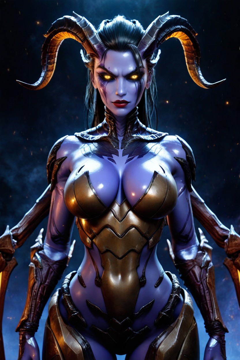 Oval Shape With High Cheekbones And Defined Jawline, Whore, Full Red Lips Hentai AI Porn