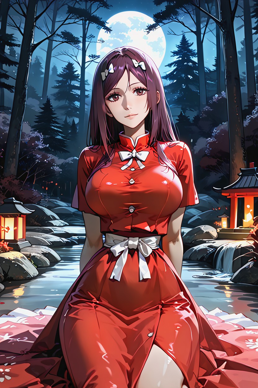 Waist, Red Lower Dress, Ultra Snatched Waist Hentai AI Porn