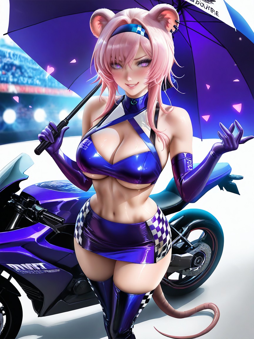 Smug Face, Makeup Eyelid, Race Circuit Hentai AI Porn