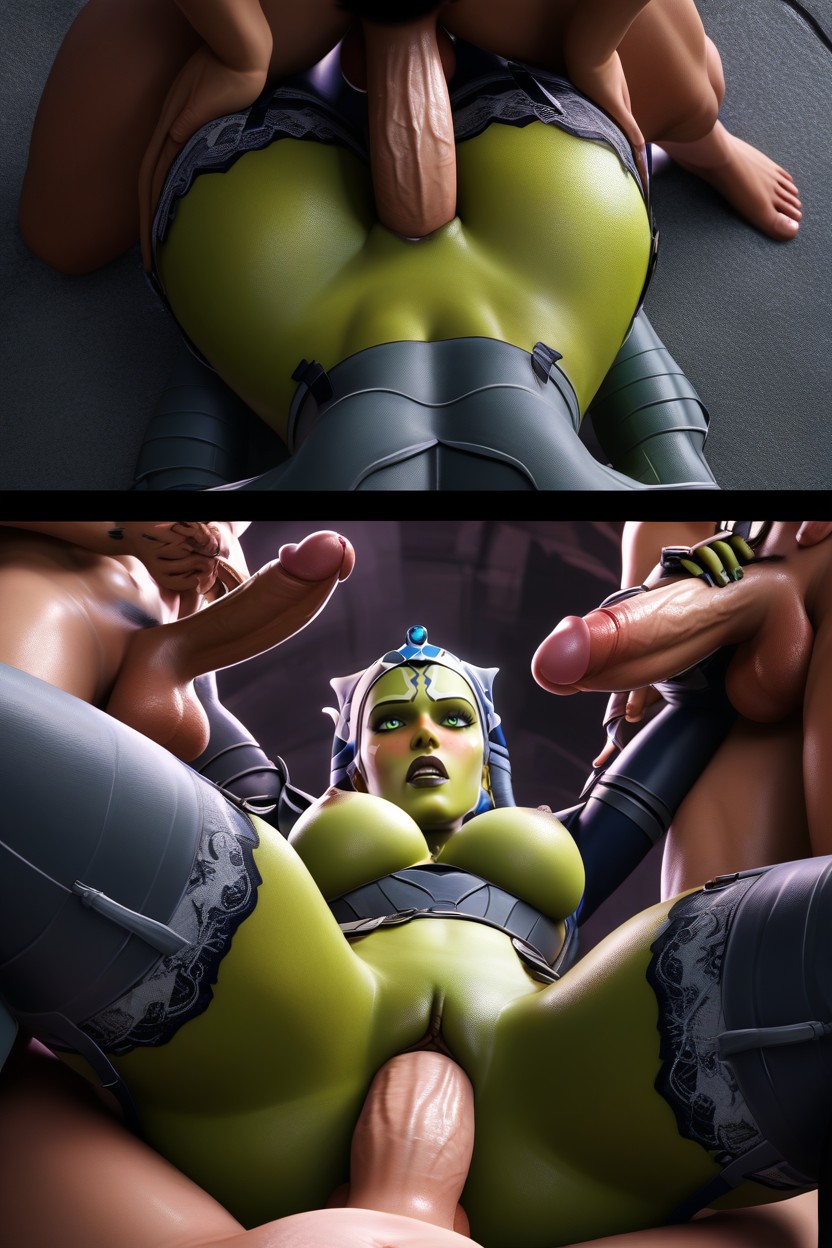 Green Eyes, Neon, Green Skin Hentai AI Porn