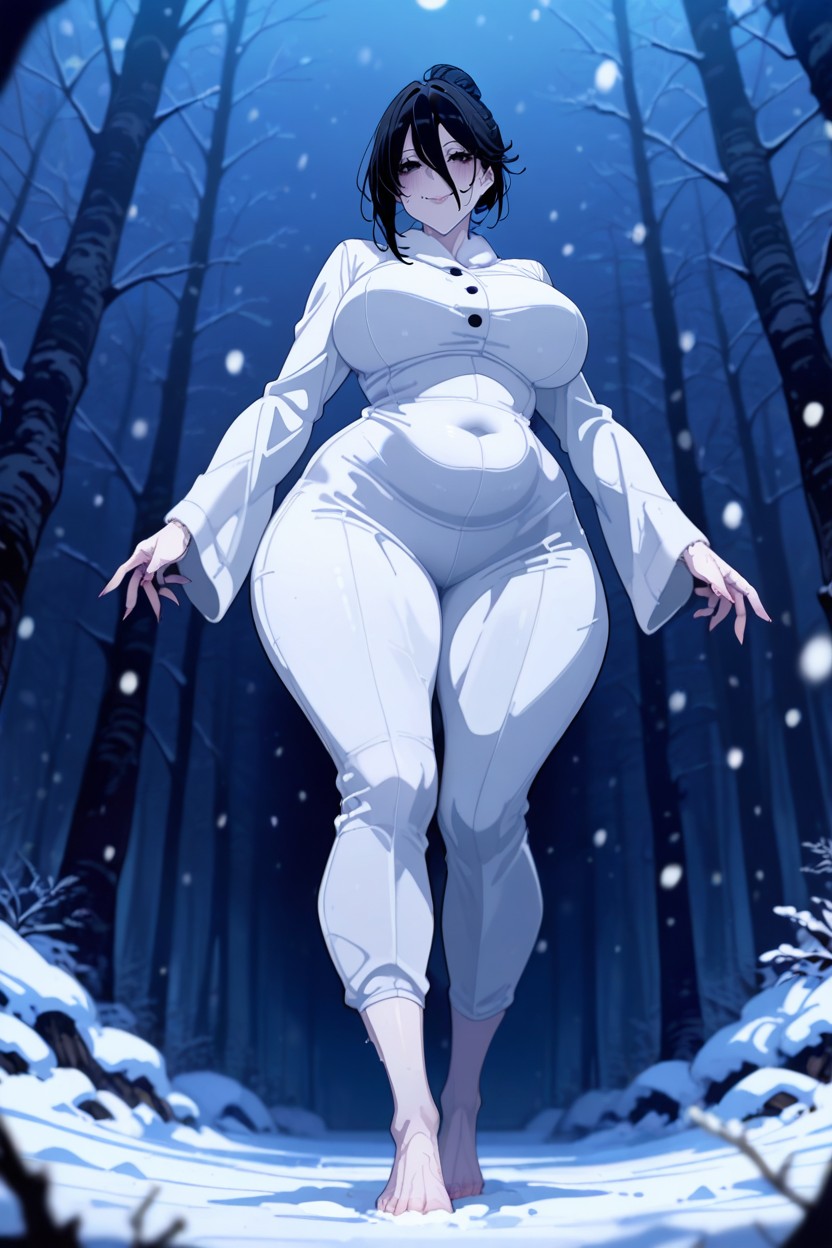 Long Limbs, Pyjamas, Kakure Art Style Hentai AI Porn