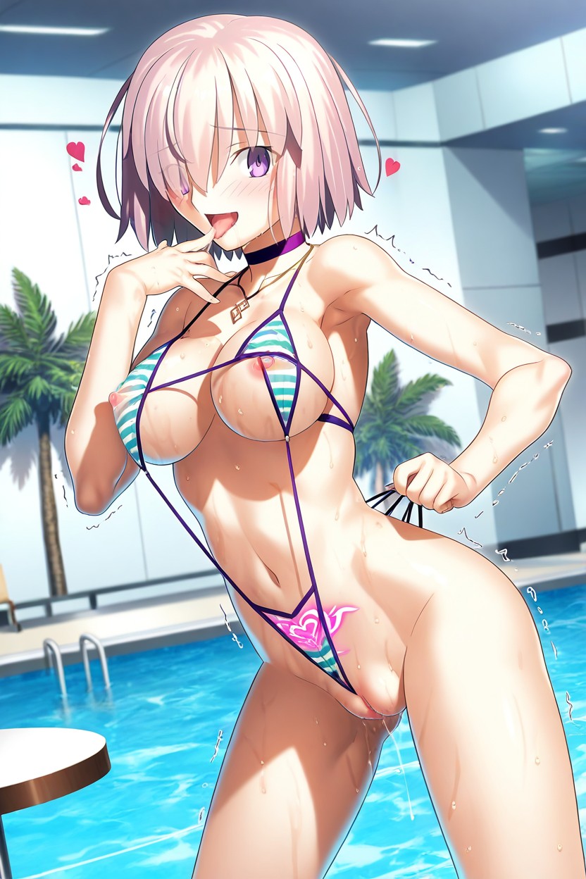 Choker, Tree, Camel Toe Hentai AI Porn