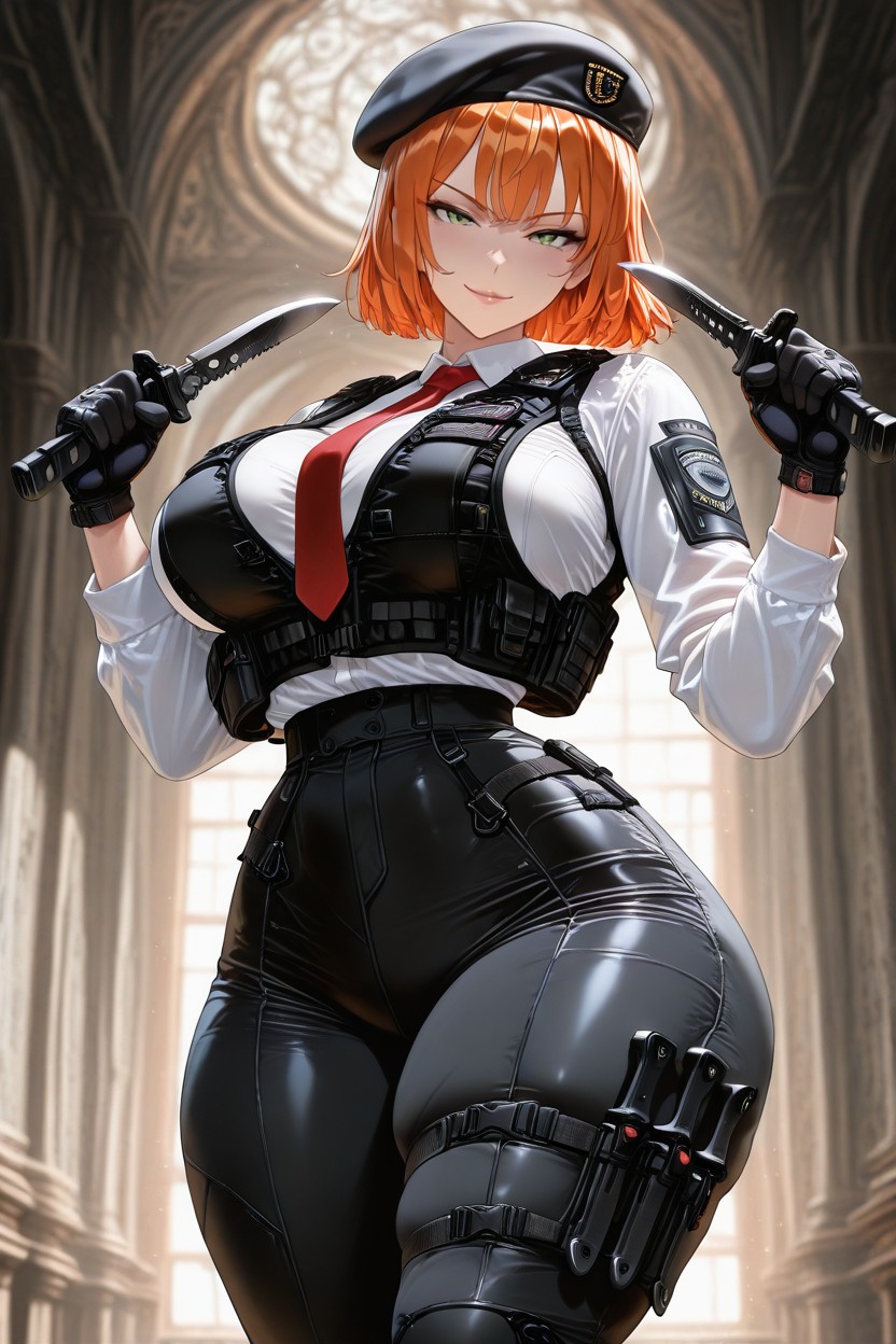 Score__up, Ultra Detail, Black Tactical Vest Hentai AI Porn