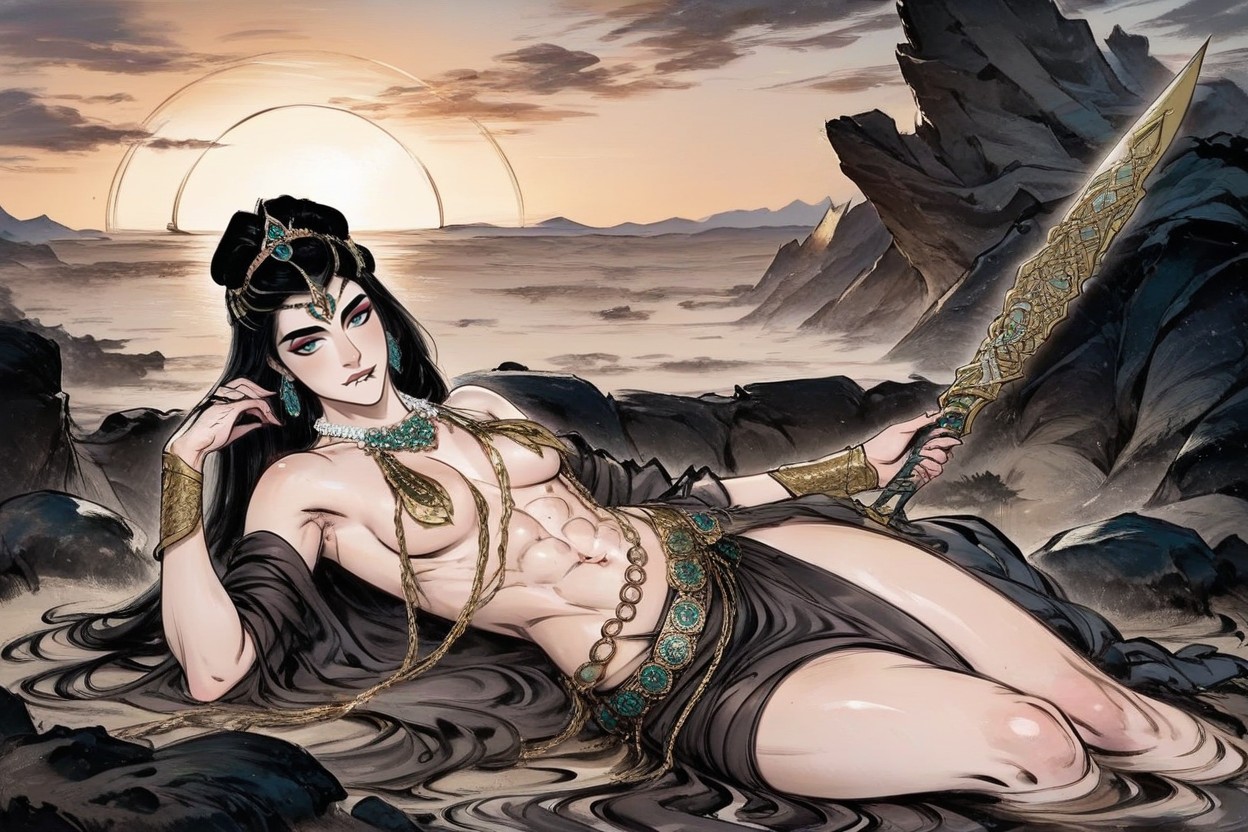 Powerful, Biting Lip, Sunset Hentai AI Porn
