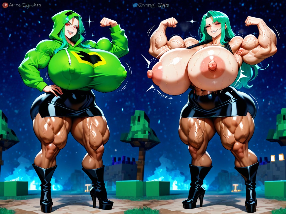 Red Eyes, Gigic Pectoralis Major, Colossal Breast Hentai AI Porn