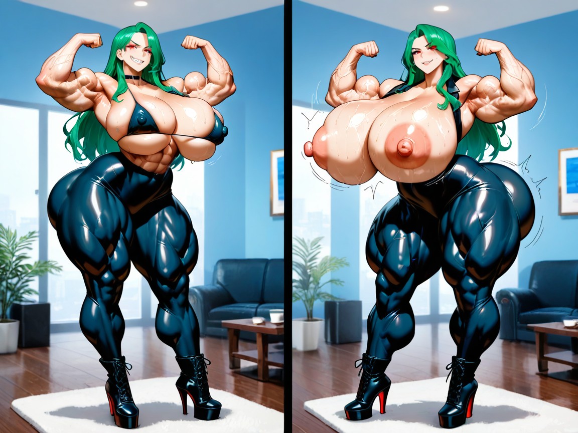 Massive Muscles, Gluteal Sulcus, Hyper Muscular Body Hentai AI Porn