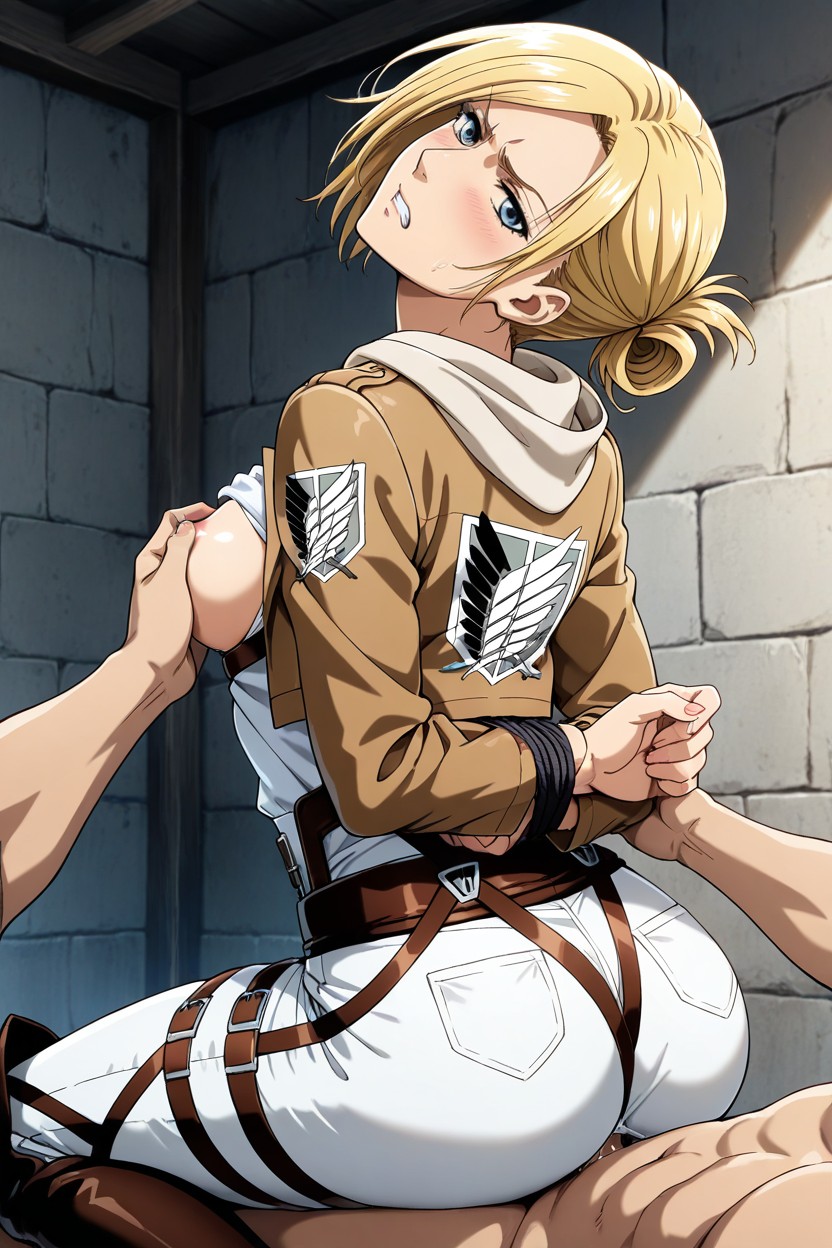 Arms Behind Back, Head Tilt, Anime Woman Hentai AI Porn
