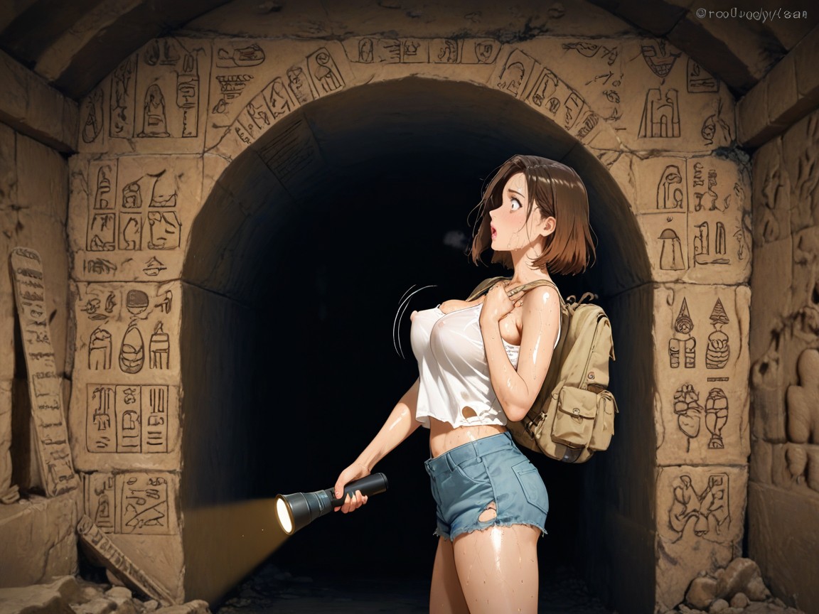 Thighs Exposed, Torn Tanktop, Torn Clothes Hentai AI Porn