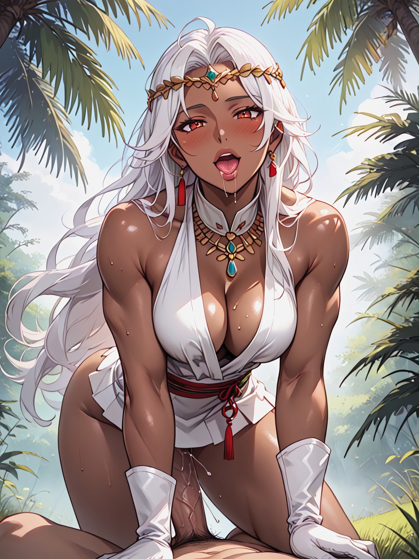 Sticky Saliva, Woman, Gripping Grass Hentai AI Porn