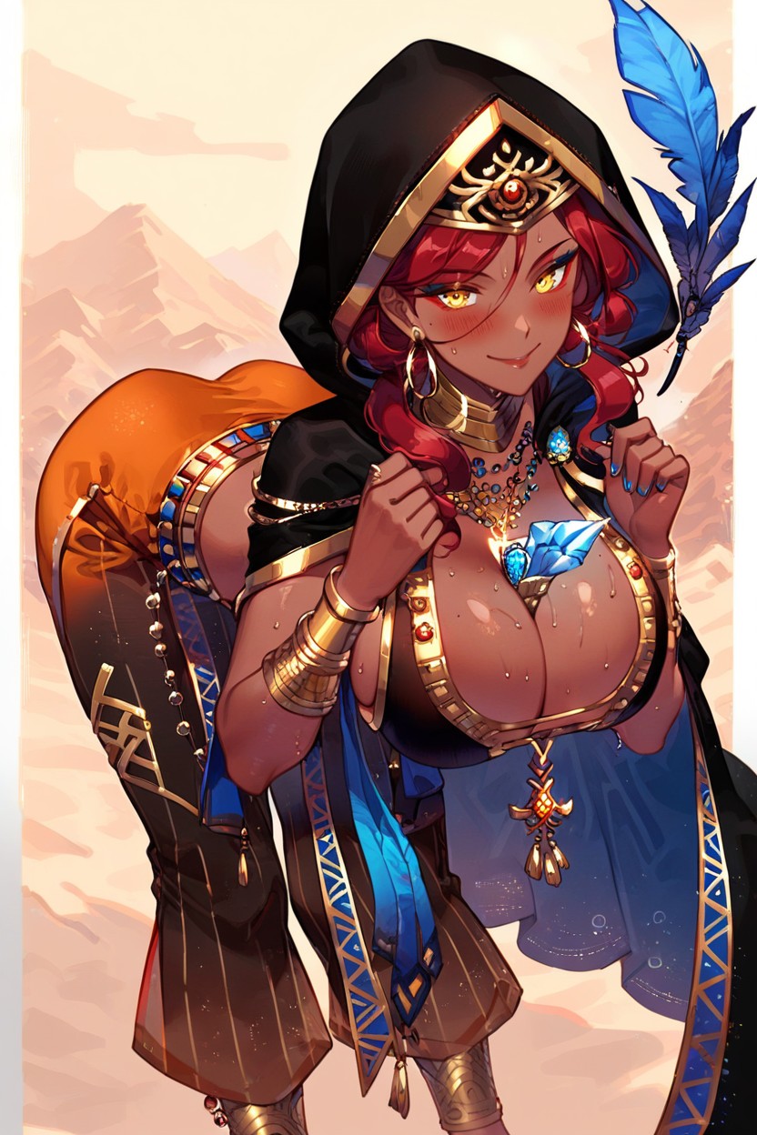 Cleavage, Exotic Allure, Confident Smile Hentai AI Porn