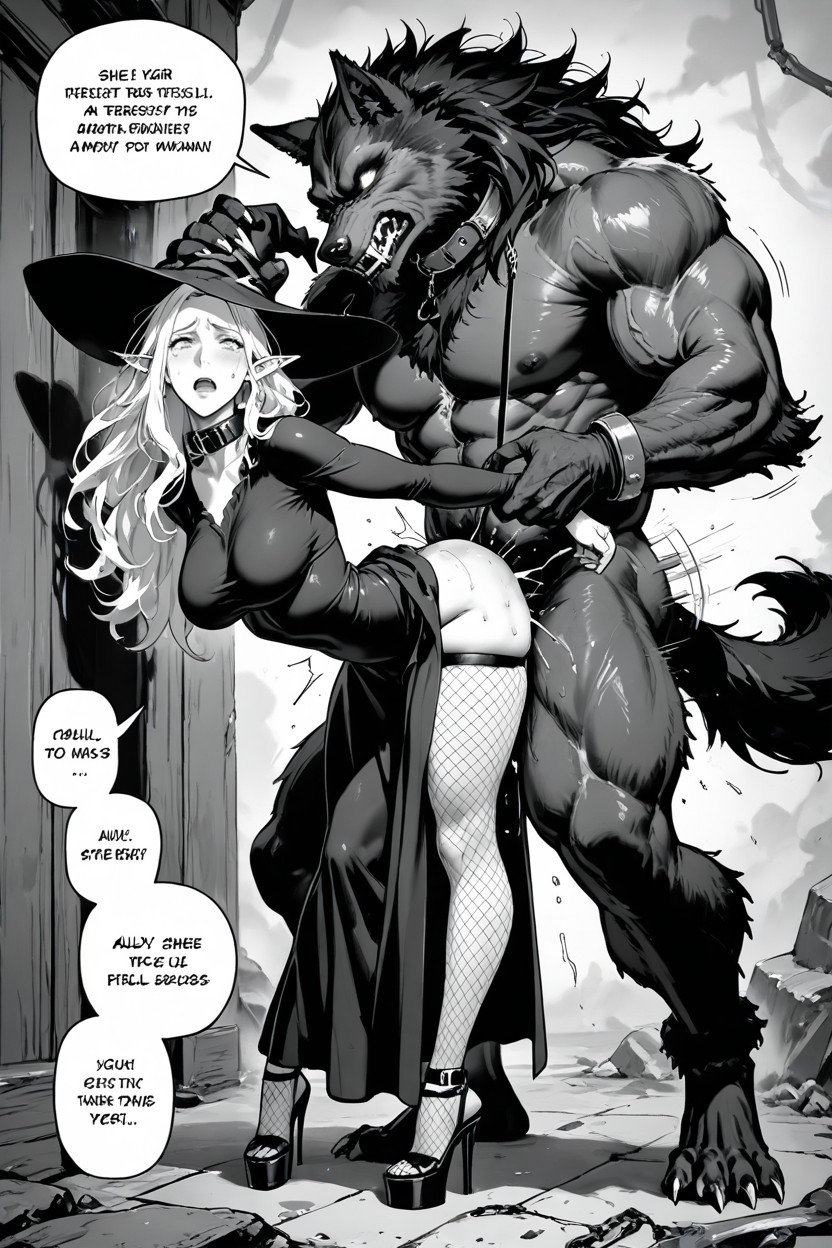 Skinny, Messy Hair, Ankle Strap Heels Hentai AI Porn