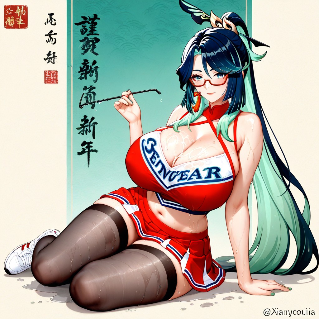 Glasses, Fair Skin, Long Hair Hentai AI Porn