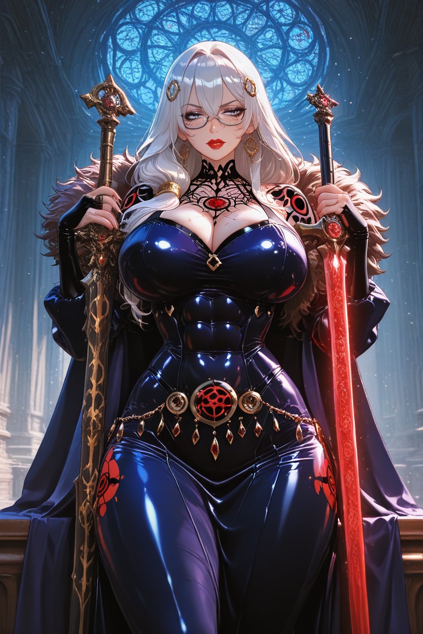 Sombreado Deetallado, Piel Mojada, Pechos Grandes Hentai AI Porn