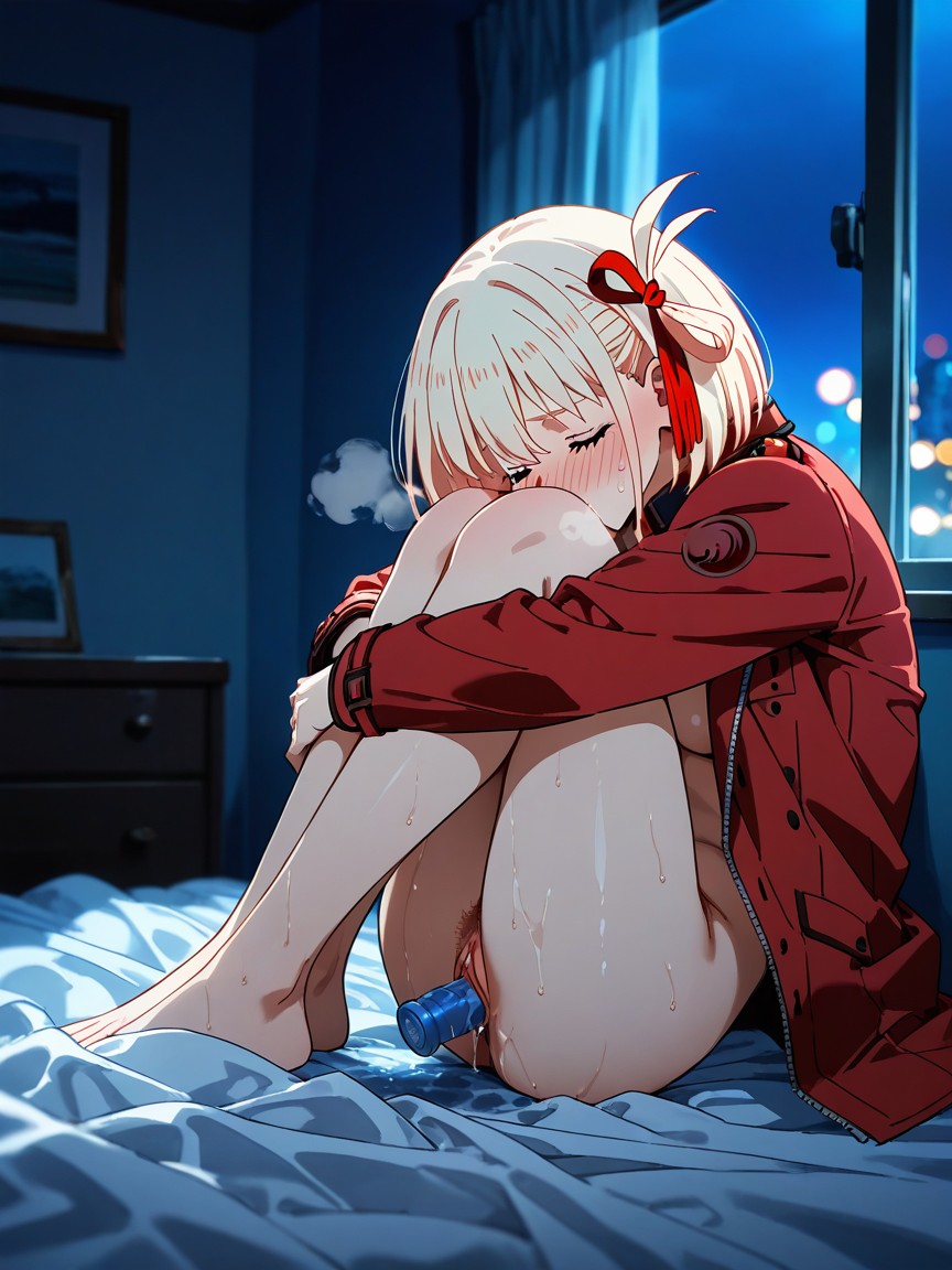 In Heat, Messy Sheet, Unzipped Oversized Jacket Hentai AI Porn