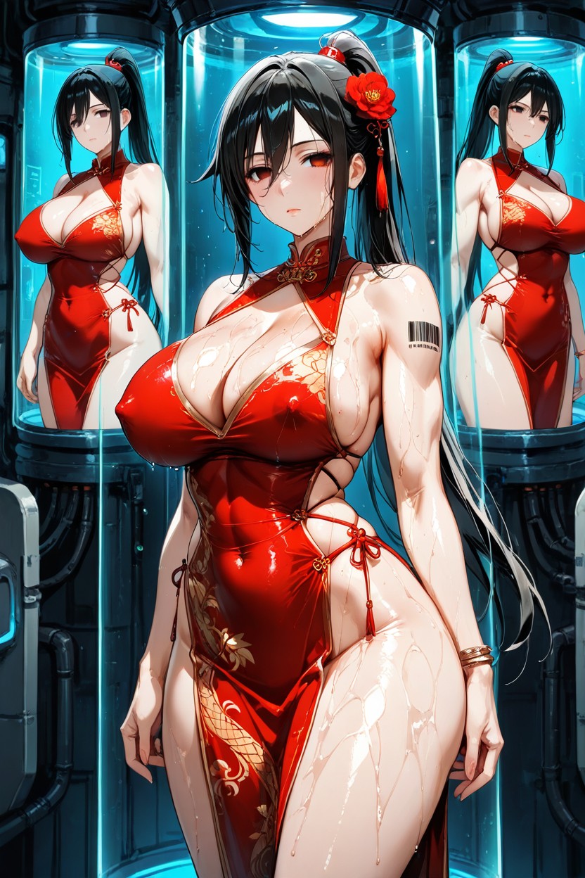 China_dress, K、、very Details、 、top Quality, Wide Hips Hentai AI Porn