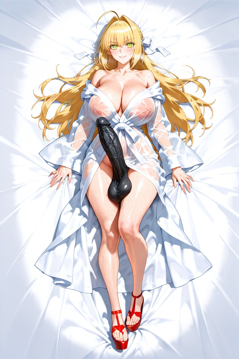 Proud, Smiling, Perfect Natural Medium Breasts Hentai AI Porn