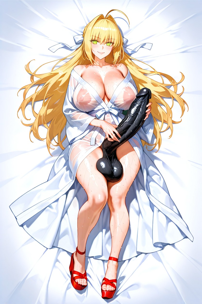 Detailed Face, Dakimakura Style, Biting Lips Hentai AI Porn