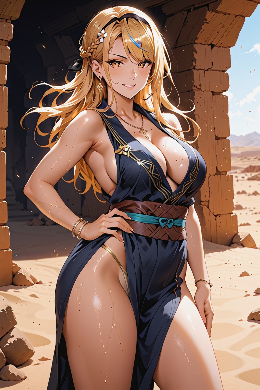 Gyaru Style, Realistic Lighting, Large Breast Hentai AI Porn
