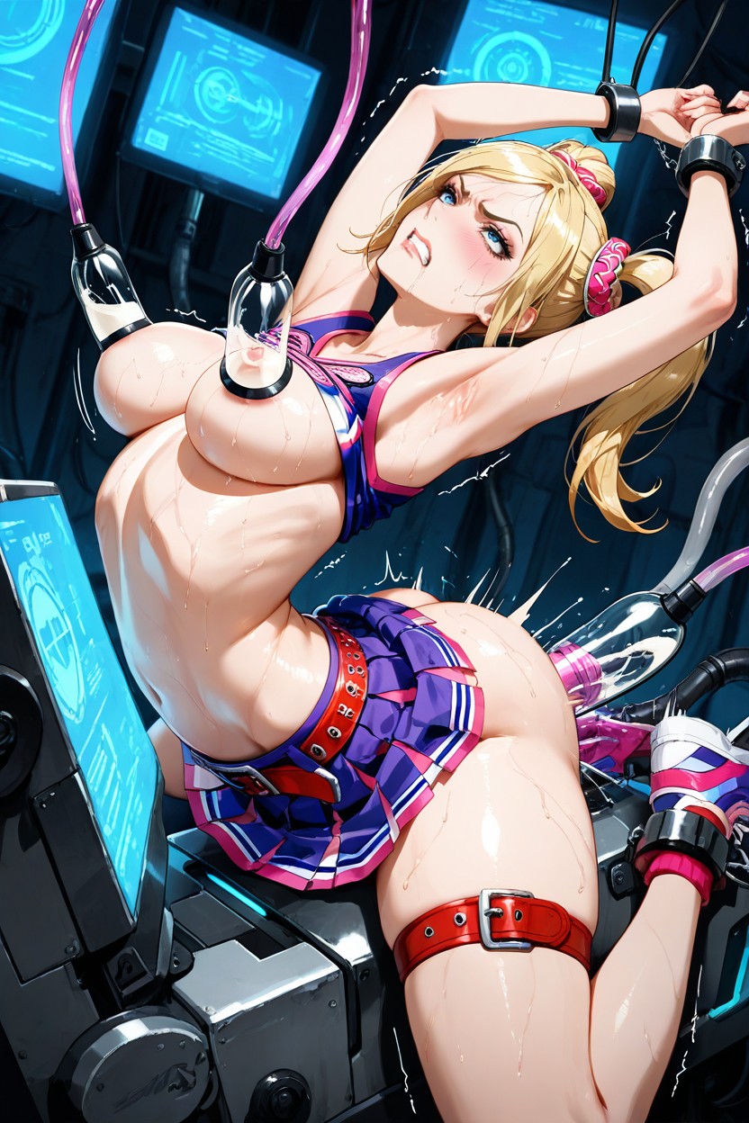 Metal Cuffs, Very Alarmed Look, Holographic Displays Hentai AI Porn