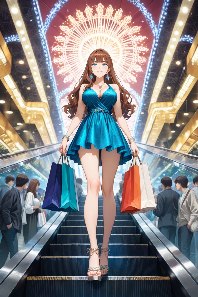 Front View, Wavy Hair Edges, Medium Breast Hentai AI Porn