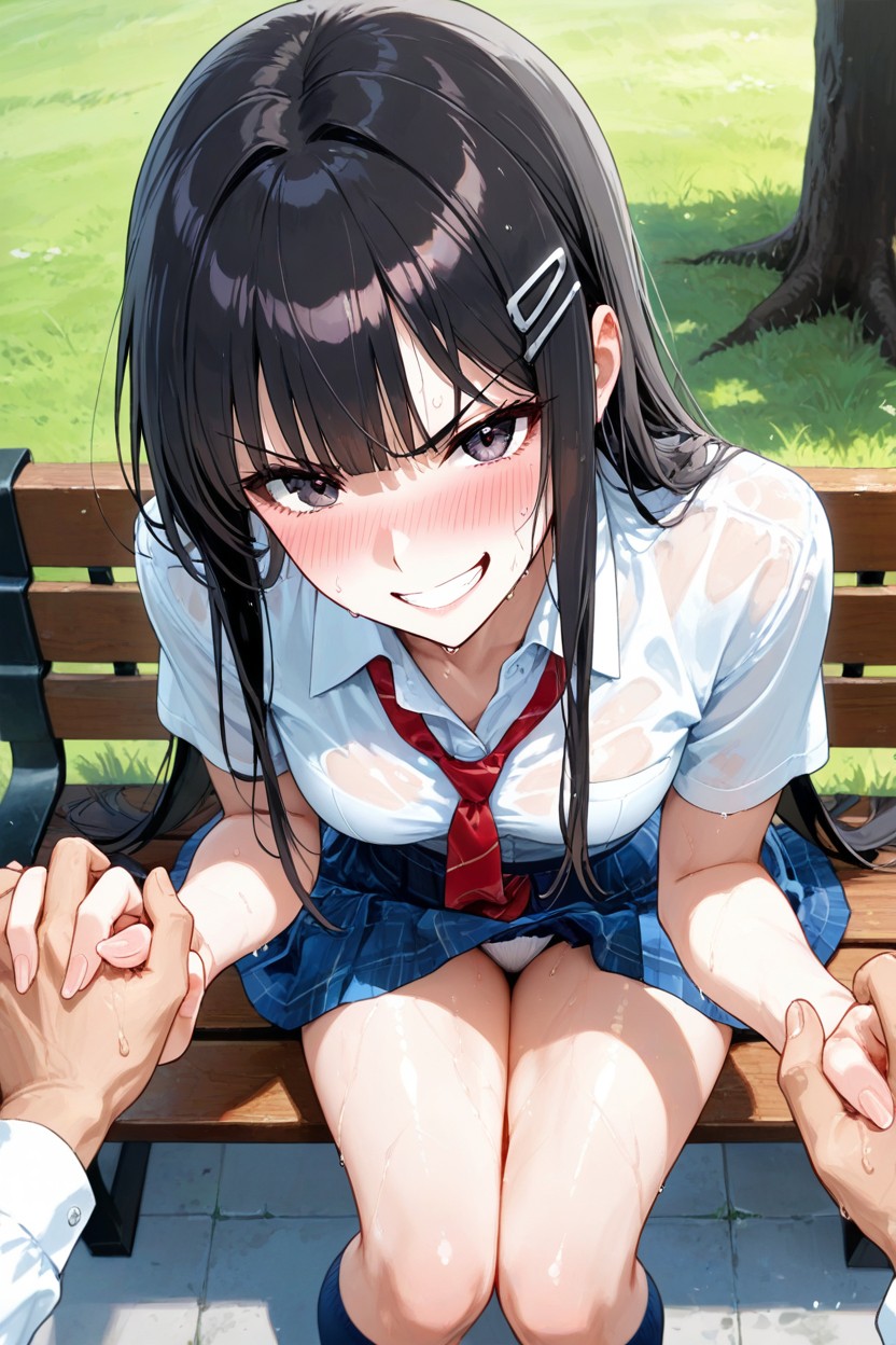 Angry, Small Breasts, Toned Athletic Body Hentai AI Porn