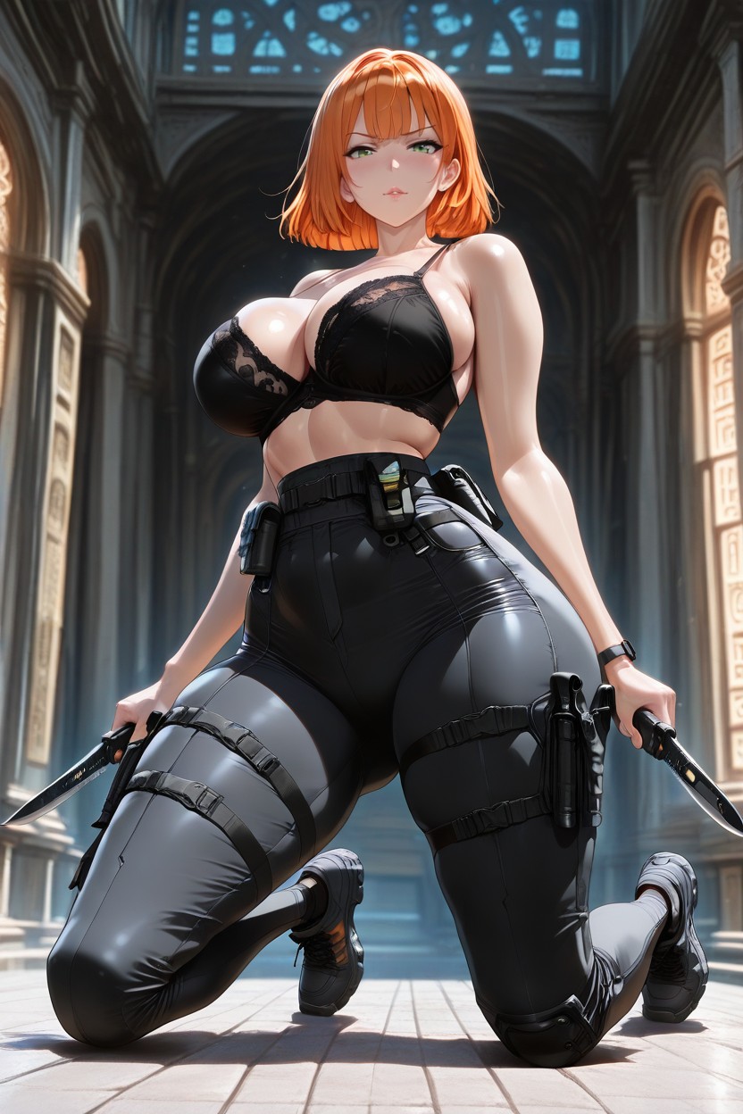 Score__up, Wielding Two Tactical Knives, Solo Hentai AI Porn