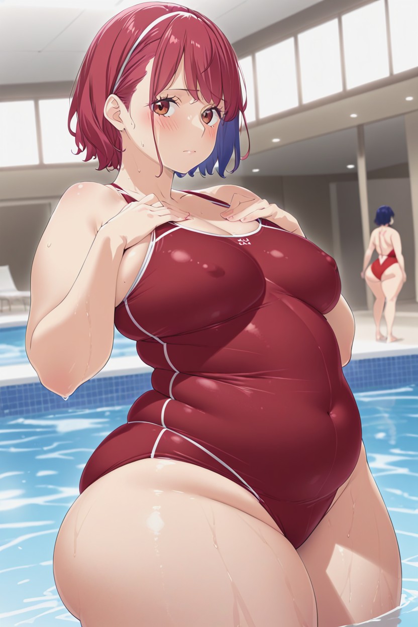 Sweaty, Embarrassed , Front View Hentai AI Porn