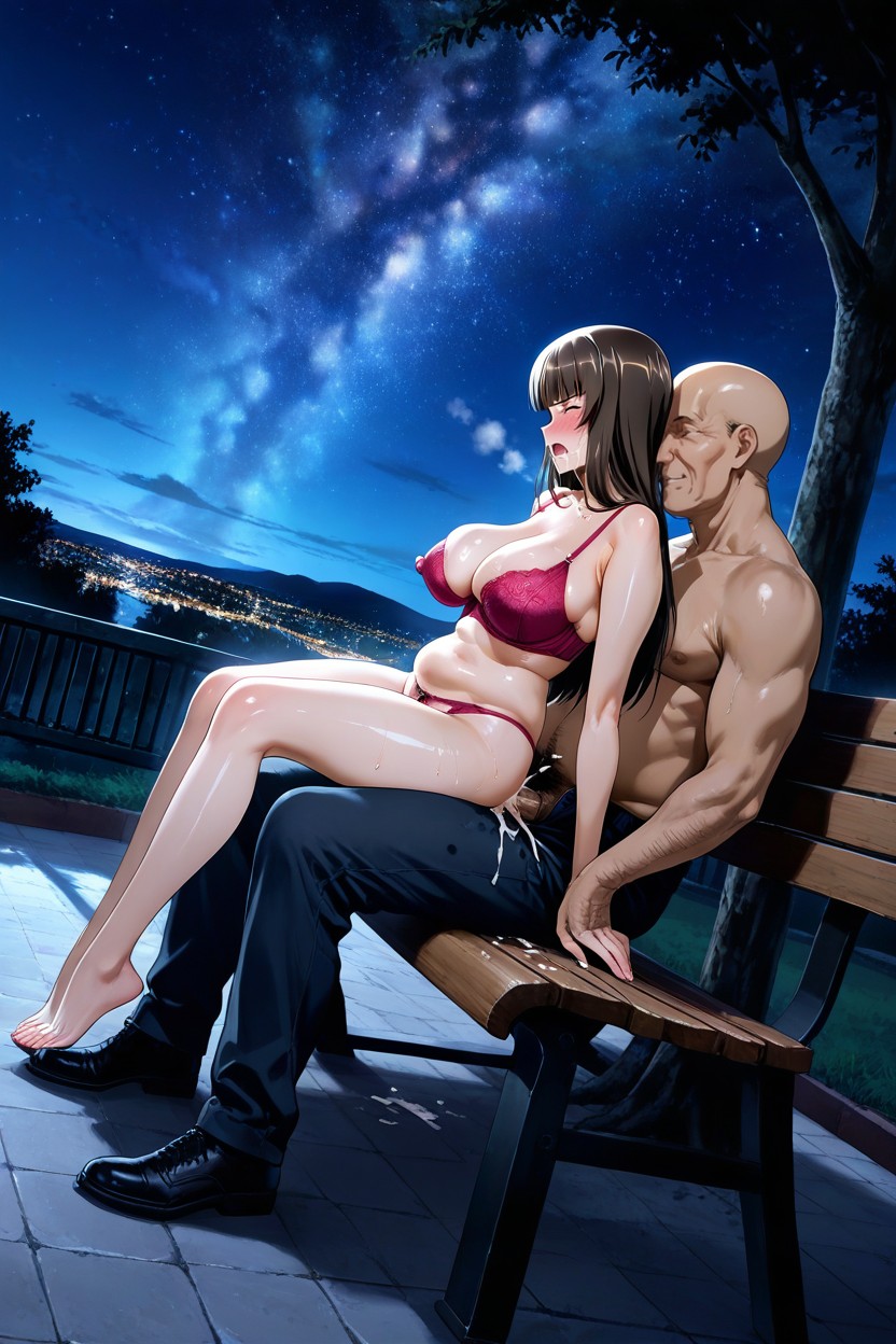 Nude, Shiny Skin, Full Face Blush Hentai AI Porn