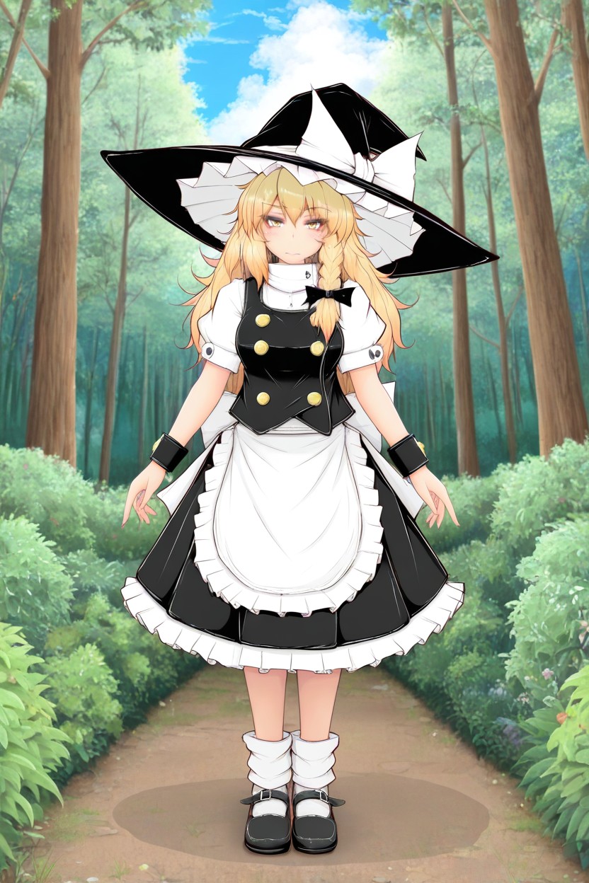 Solo, Waist Apron, Black Shoes Hentai AI Porn