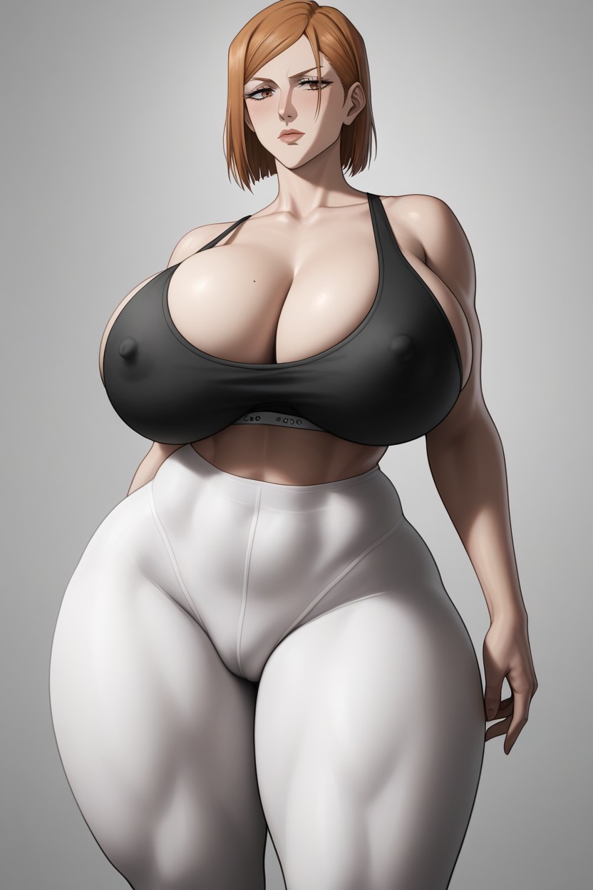Idealized Features, Erect Nipples Bulge, Leggings Hentai AI Porn