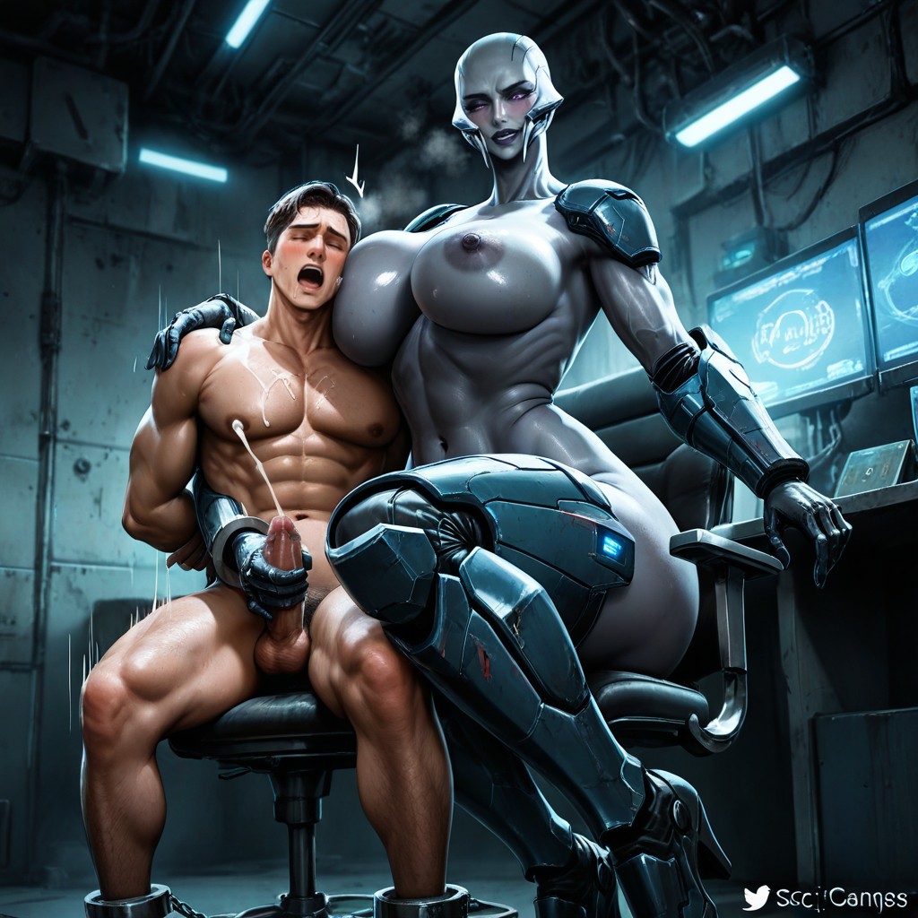 Intense Handjob, Female Sangheili From Video Game Series Halo, Legs Porno IA Hentai