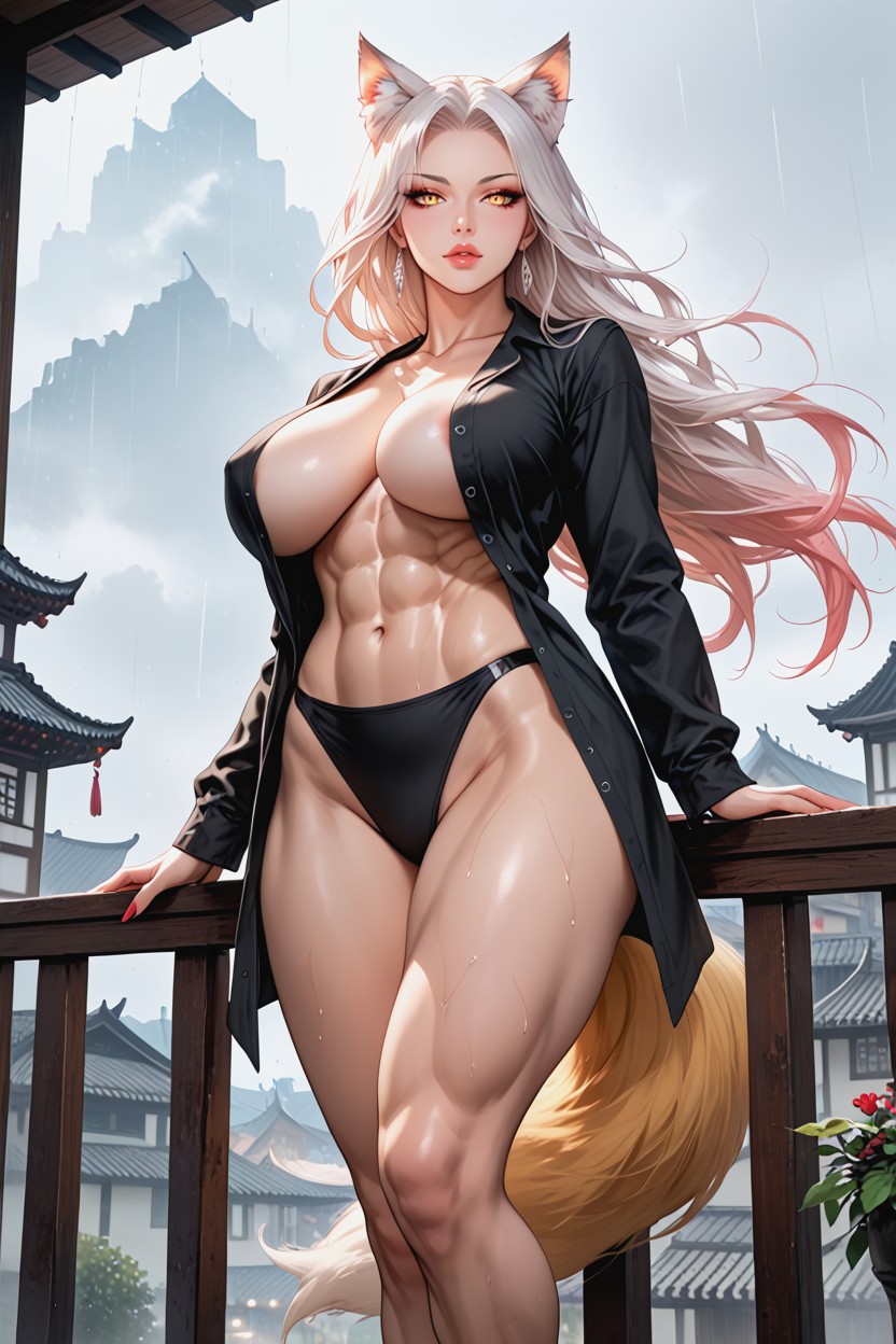 Arrogant Eyes, Bare Biceps, Thick Tails Hentai AI Porn