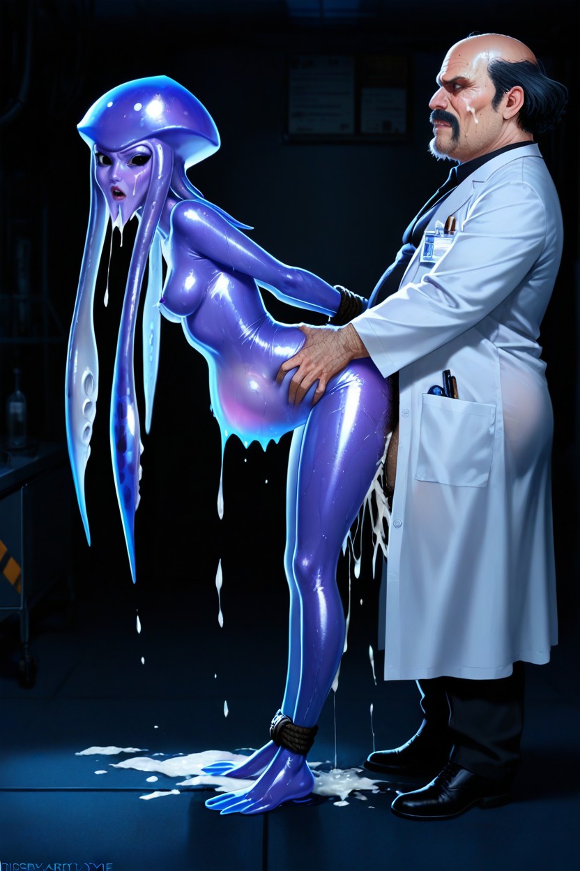 Balding Male, Cumshot, Restrained Hentai AI Porn