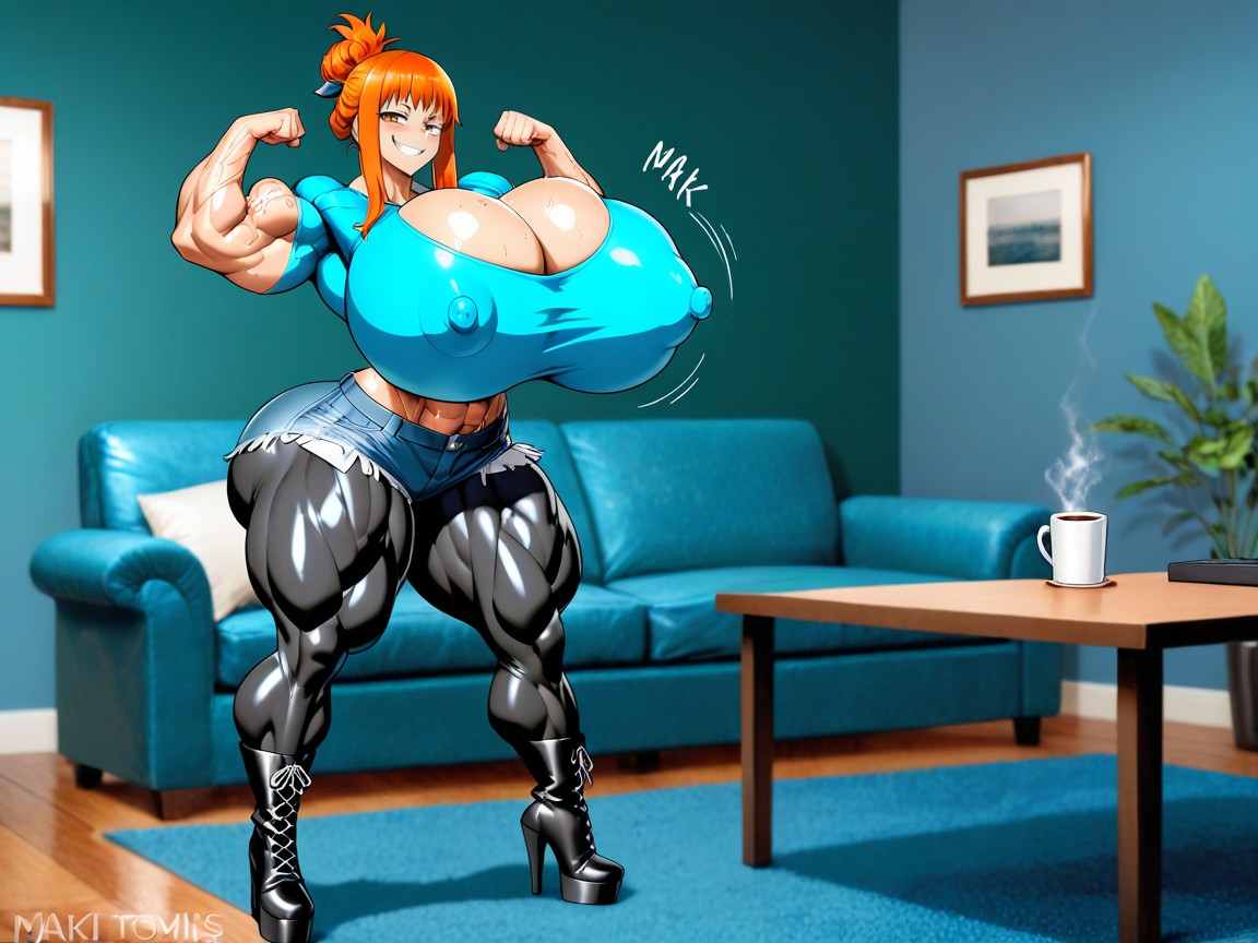 Gigic Serratus Erior, Hyper Gigic Ass, Living Room Hentai AI Porn