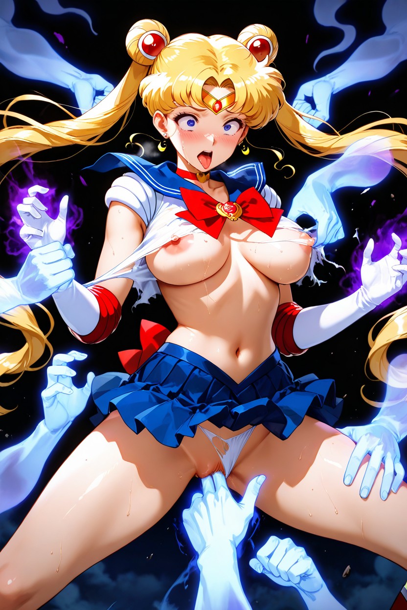Ripped Clothes, Skinny, Visible Nipples Hentai AI Porn