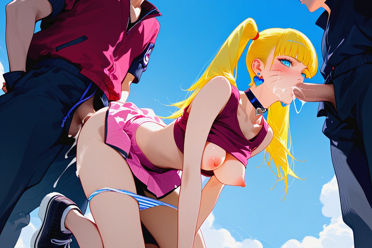 Blowjob, Choker, Sad Hentai AI Porn