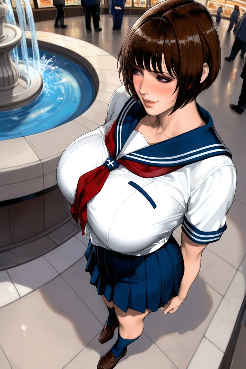 Looking At Man, Oda Non Style, Bobcut Hentai AI Porn